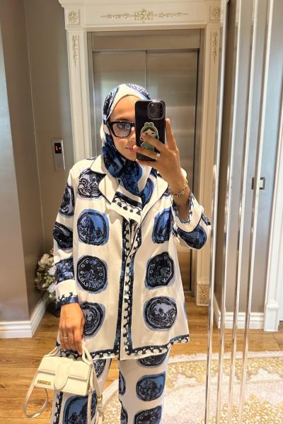 3’lü Terms Ceket Takım Mavi