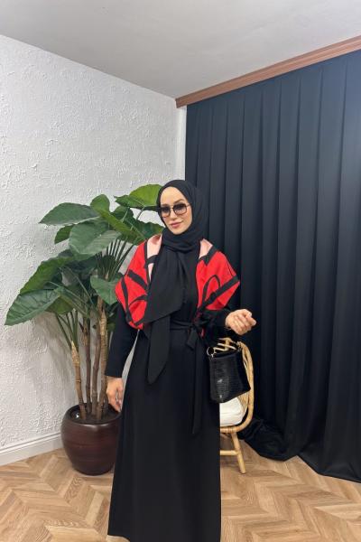 Alara Oyşo Kumaş Elbise  Siyah