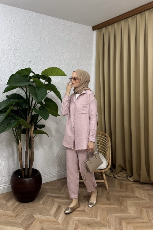 Anday Müslin Takım Pembe