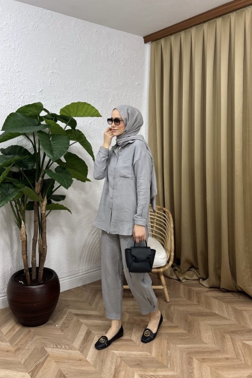 Anday Müslin Takım Gri
