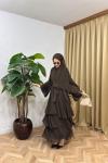 Asil 2’li Abaya Kahverengi