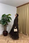 Asil 2’li Abaya Kahverengi