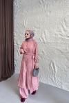 Beige 3’lü Keten Takım Pembe