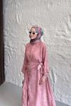 Beige 3’lü Keten Takım Pembe