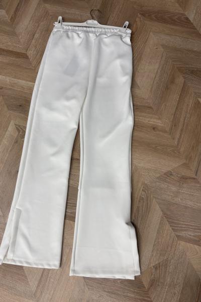 Beyaz Scuba Pantolon  Beyaz