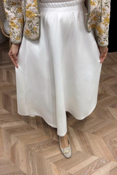 Beyaz Scuba Etek Beyaz