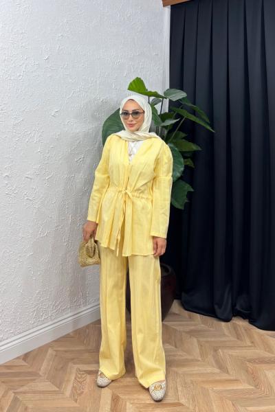 Billa Taşlı Takım Sarı