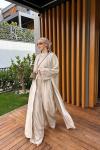 Bodrum Üçlü Keten Kimono Takım  Naturel