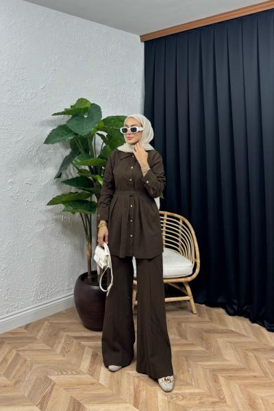 Buritto Keten Takım Kahverengi