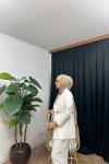 Cappa Astarlı Ceket  Beyaz