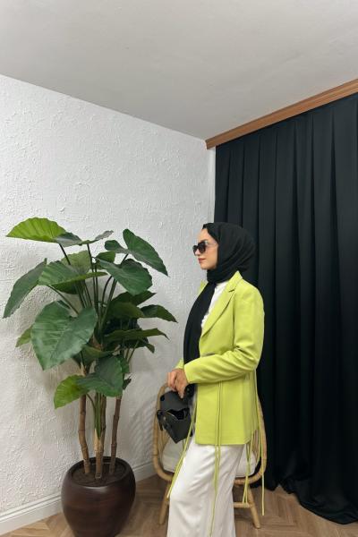 Cappa Astarlı Ceket Yeşil