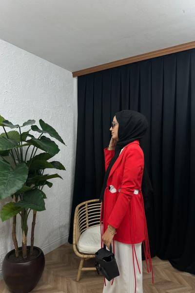 Cappa Astarlı Ceket Nar Çiçeği