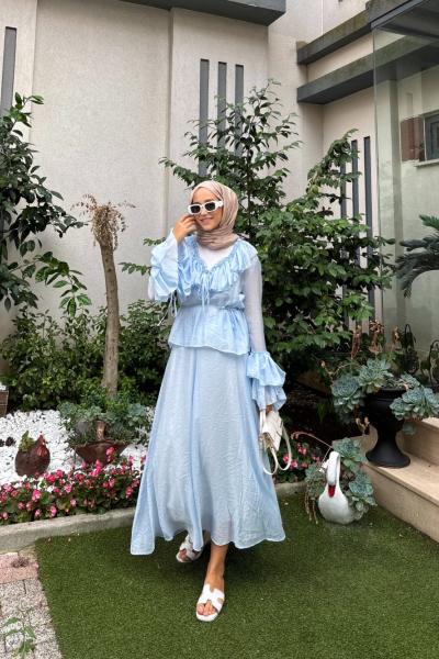 Careil Etekli Takım Bebe Mavisi