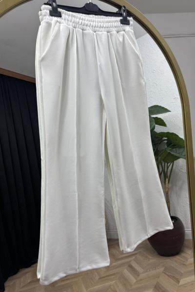 Çimalı Siyah Pantolon  Beyaz