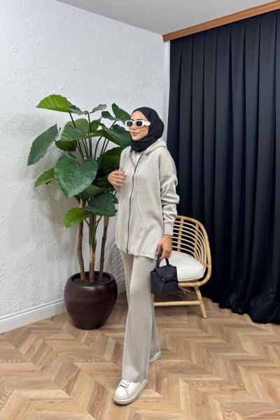 Corel Simli Eşortman Takımı Açık Gri