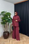 Dolce Manşet Detaylı Takım Bordo