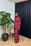 Dolce Manşet Detaylı Takım Bordo