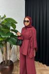 Dolce Manşet Detaylı Takım Bordo