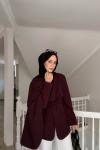 Drop Şal Yaka Ceket Bordo