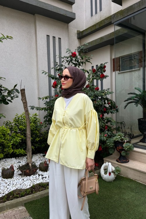 Eliss Düğmeli Gömlek ButterYellow