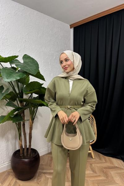 Elleon Fermuarlı Scuba Takım Haki