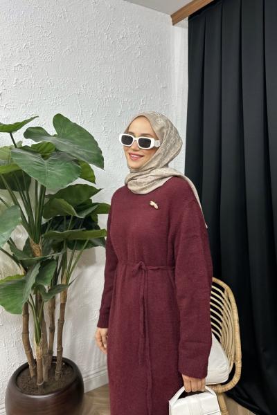 Etoil Elbise Bordo