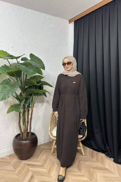 Etoil Elbise Kahverengi