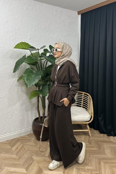 Femme Oysh Muadili Eşofman Takımı Kahverengi