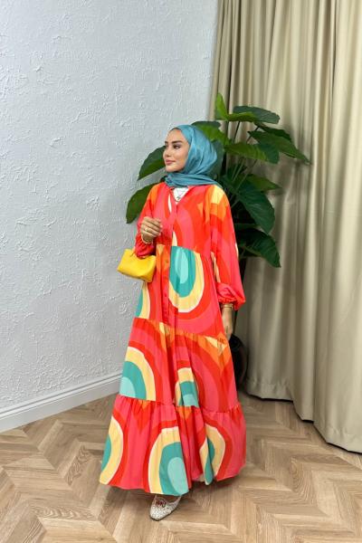 Fendi Elbise Nar Çiçeği