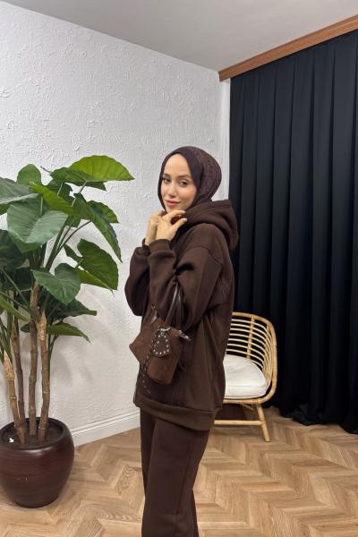 Flex Eşofman Takımı Kahverengi