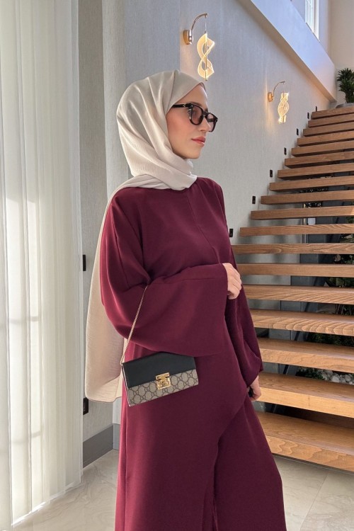 Glow Üçlü Takım Bordo