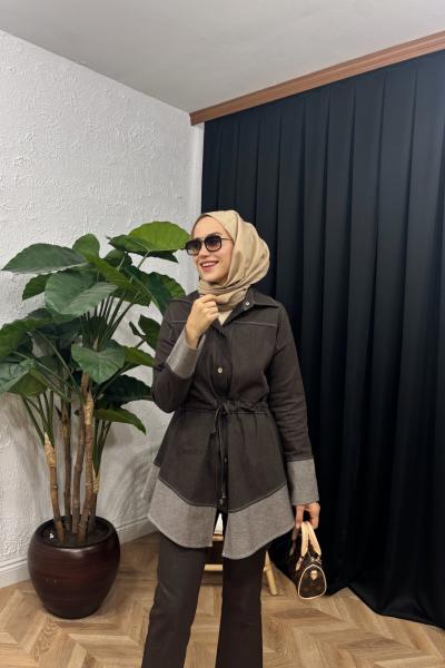 Guys Belden Bağlamalı Pantolon Takım Kahverengi