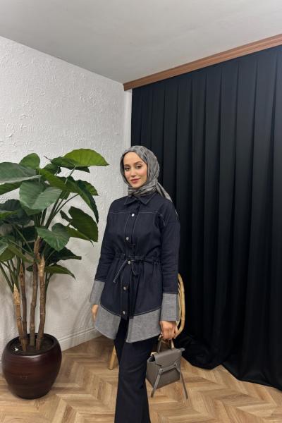 Guys Belden Bağlamalı Pantolon Takım Lacivert