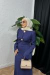 Julia İpek Elbise  Lacivert