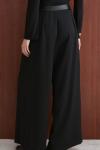 Kemerli Palazzo Pantolon Siyah