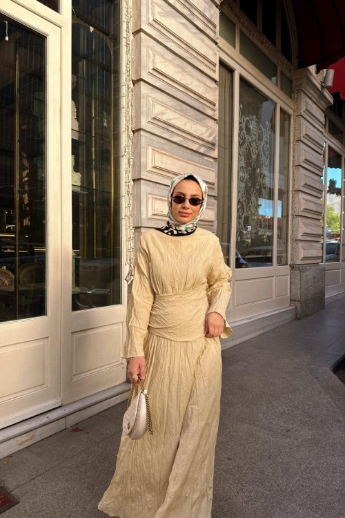 Kraş Astarlı Elbise ButterYellow