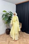 Lalin Fırfırlı Elbise ButterYellow
