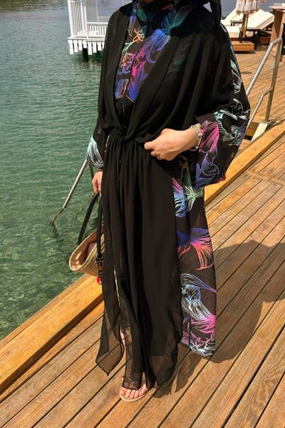 Laura Desen Pareo Siyah Fuşya