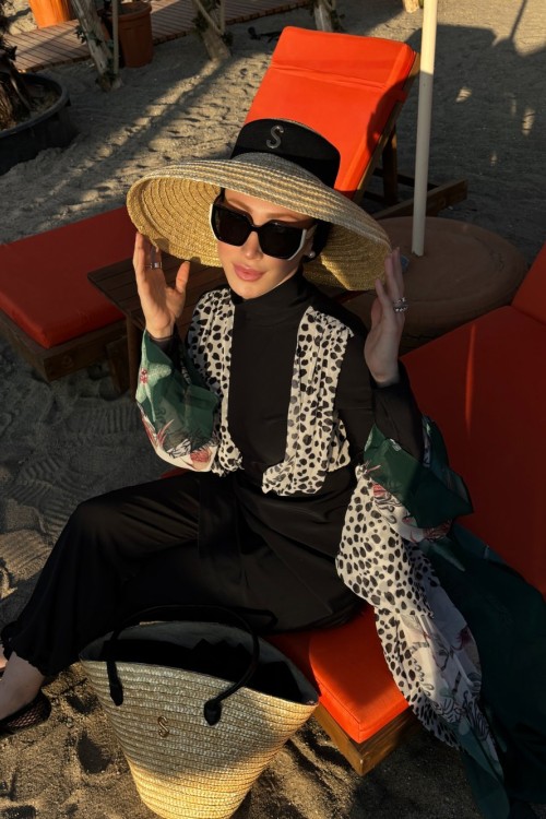 Lenoa Tesettür Mayo Takım Siyah