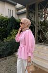 Luna Kemerli Gömlek Pembe