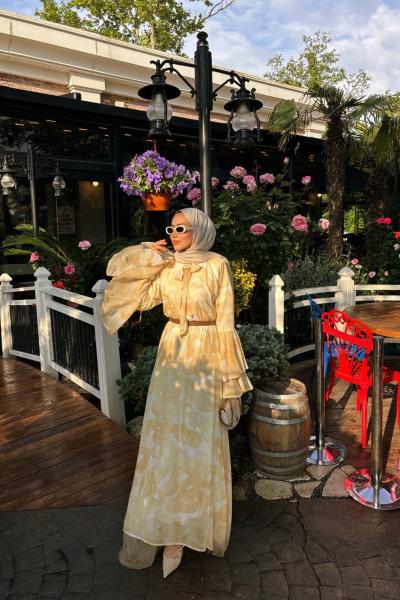 Lunaria Volanlı Elbise  ButterYellow