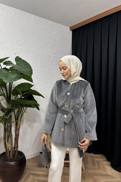 Mariam Angora Ceket Gri