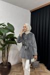 Mariam Angora Ceket Gri