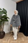 Mariam Angora Ceket Gri