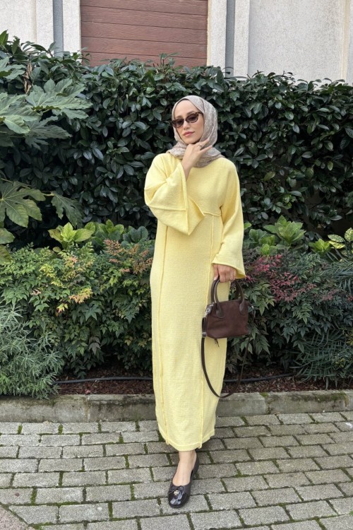 MERY İPLİK ELBİSE Sarı