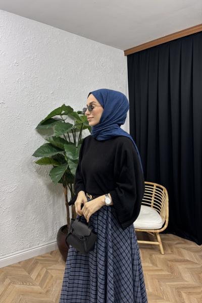 Mila Triko Kazak Siyah