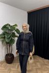 Miray Kemerli Kot Takım Lacivert