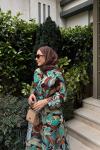 Mireya Çiçekli Elbise Yeşil