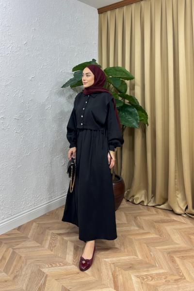 Niana Yelekli Elbise Siyah