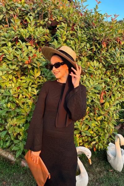 Onia Fileli Elbise Siyah